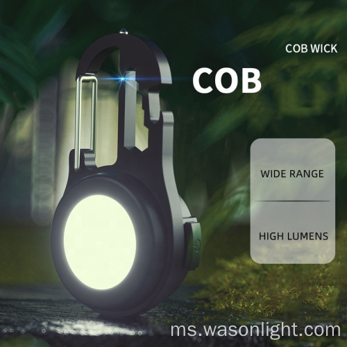 Ketibaan Baru 6 dalam 1 Multifungsi COB Tinggi Kuasa Tinggi Mini Keychain Flightlight Led Led Obor Light Working With Screw Driver